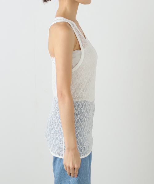 フレームワーク　IRONING/アイロニング flower laceタンクトップ FRAMeWORK｜≪追加≫IRONING/アイロニング flower lace タンクトップ 2