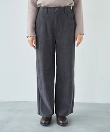 mil | コーデュロイセミワイドパンツ【588074】(その他パンツ)