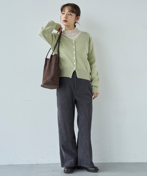 コーデュロイセミワイドパンツ【588074】（その他パンツ）｜mil（ミル