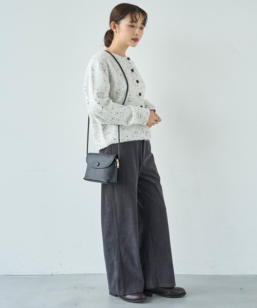 コーデュロイセミワイドパンツ【588074】（その他パンツ）｜mil（ミル