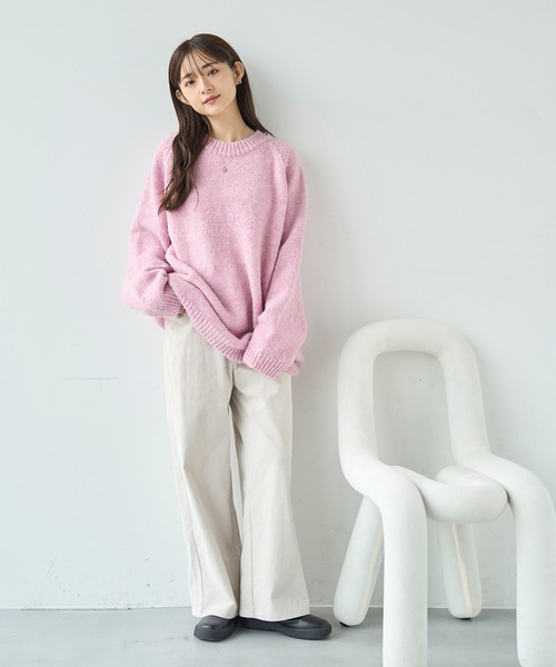 mil(ミル)の「コーデュロイセミワイドパンツ【588074】(その他パンツ・レディース・チャコールグレー/アイボリー/グレイッシュベージュ・S-Short/M-Short/S-Regular/M-Regular/FREE)」の20枚目の写真