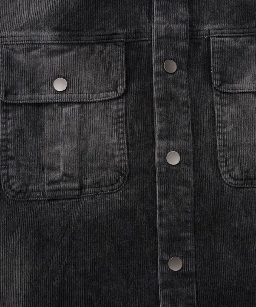 BENUSTA(ベヌスタ)の「A'GEM/9 × .kom 『BENUSTA /ベヌスタ』Faded Corduroy Shirt Jacket /フェードコーデュロイシャツジャケット(ブルゾン・メンズ・ブラック/レッド・M/L)」の10枚目の写真