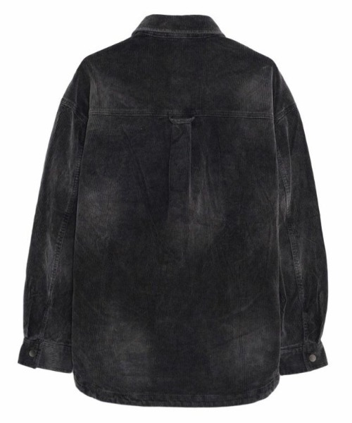 BENUSTA(ベヌスタ)の「A'GEM/9 × .kom 『BENUSTA /ベヌスタ』Faded Corduroy Shirt Jacket /フェードコーデュロイシャツジャケット(ブルゾン・メンズ・ブラック/レッド・M/L)」の8枚目の写真