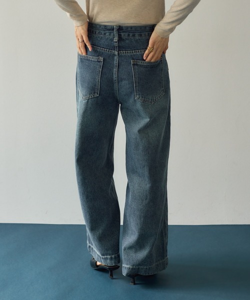 KUREN(クレン)の「ビンテージウォッシュデニムワイドパンツ(デニムパンツ・レディース・ブルー・SMALL/MEDIUM)」の5枚目の写真