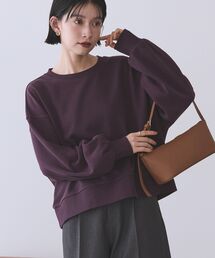 裏毛クロップドプルオーバー