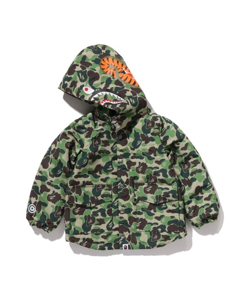 A BATHING APE（アベイシングエイプ）の「ABC CAMO SHARK 4WAY JACKET（ダウンジャケット/コート・キッズ・グリーン/ブルー・110/130/120/100/140）」の3枚目の写真