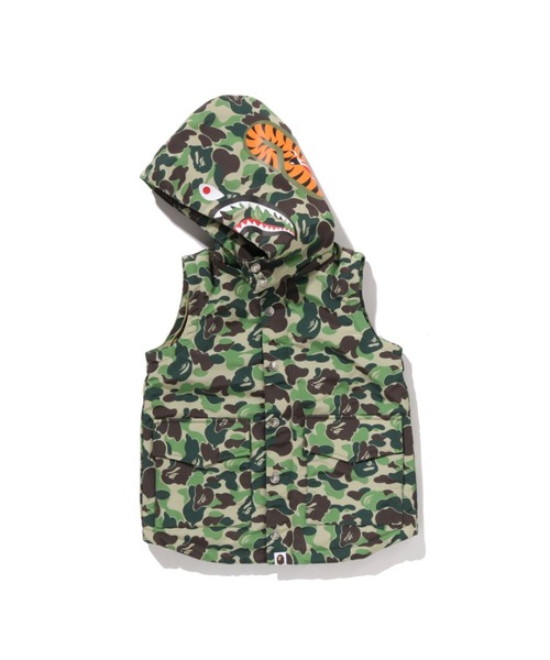 A BATHING APE（アベイシングエイプ）の「ABC CAMO SHARK 4WAY JACKET（ダウンジャケット/コート・キッズ・グリーン/ブルー・110/130/120/100/140）」の15枚目の写真