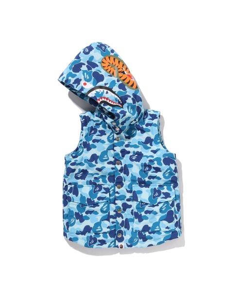 A BATHING APE（アベイシングエイプ）の「ABC CAMO SHARK 4WAY JACKET（ダウンジャケット/コート・キッズ・グリーン/ブルー・110/130/120/100/140）」の16枚目の写真