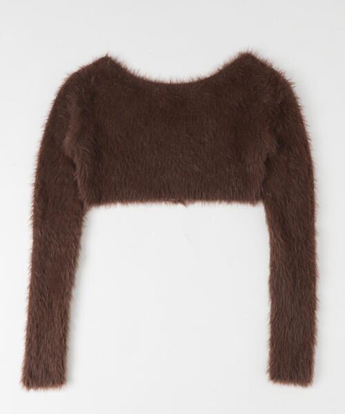 dispark（ディスパーク）の「DISPARK/シャギーショートニットカーデ（カーディガン/ボレロ・レディース・カーキ/ブラウン・FREE）」の18枚目の写真