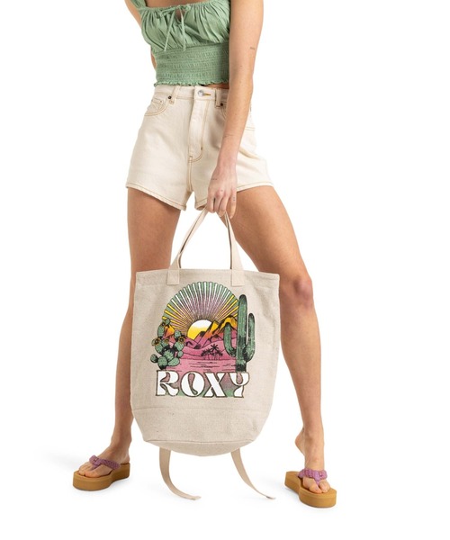 ROXY（ロキシー）の「DRINK THE WAVE BACKP/ロキシー2wayリュックサック・トートバッグ（ショルダーバッグ・レディース・イエロー・FREE）」の4枚目の写真