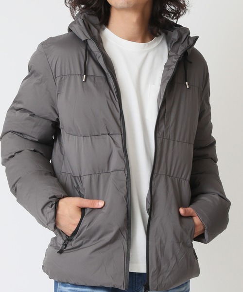 セール】ハイネック フーディー エコダウンジャケット（ダウン