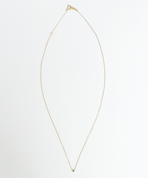 Phoebe（フィービィー）の「＜ラストワン＞【K10】プチエメラルドネックレス（ネックレス・レディース・グリーン・FREE）」の3枚目の写真