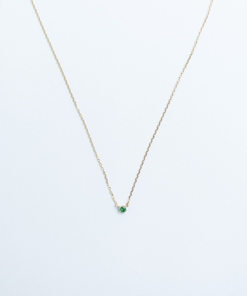 Phoebe（フィービィー）の「＜ラストワン＞【K10】プチエメラルドネックレス（ネックレス・レディース・グリーン・FREE）」の2枚目の写真
