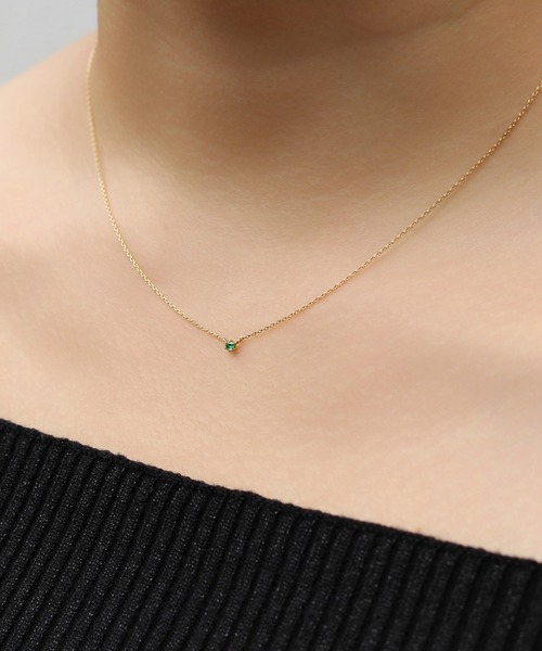 Phoebe（フィービィー）の「＜ラストワン＞【K10】プチエメラルドネックレス（ネックレス・レディース・グリーン・FREE）」の5枚目の写真