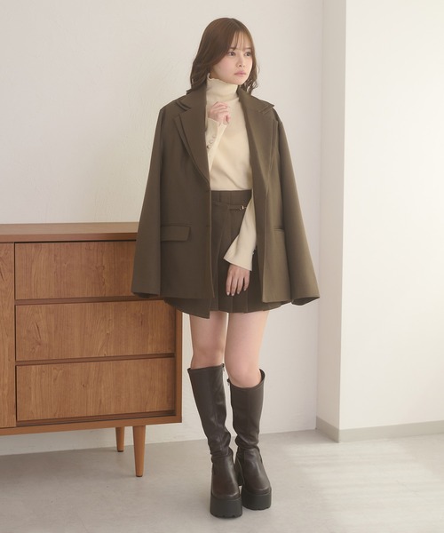 Ambre Neige(アンブルネージュ)の「gold button hige neck rib knit tops / ゴールドボタンハイネックリブニットトップス(ニット/セーター・レディース・ボルドー/ダークブラウン/ブラック/ホワイト系その他/アイボリー・FREE)」の12枚目の写真