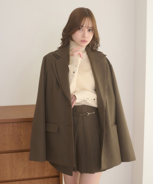 Ambre Neige(アンブルネージュ)の「gold button hige neck rib knit tops / ゴールドボタンハイネックリブニットトップス(ニット/セーター・レディース・ボルドー/ダークブラウン/ブラック/ホワイト系その他/アイボリー・FREE)」の7枚目の写真