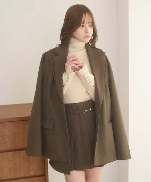 Ambre Neige(アンブルネージュ)の「gold button hige neck rib knit tops / ゴールドボタンハイネックリブニットトップス(ニット/セーター・レディース・ボルドー/ダークブラウン/ブラック/ホワイト系その他/アイボリー・FREE)」の8枚目の写真