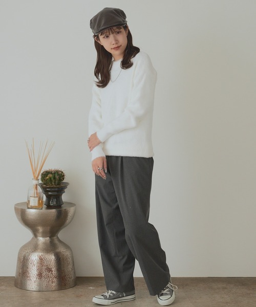 milsa（ミルサ）の「milsa/ミルサ メッシュ汗止めバンド付き フェイクレザーハンチング帽（ハンチング/ベレー帽・メンズ・ブラック/ブラウン・M/L）」の5枚目の写真