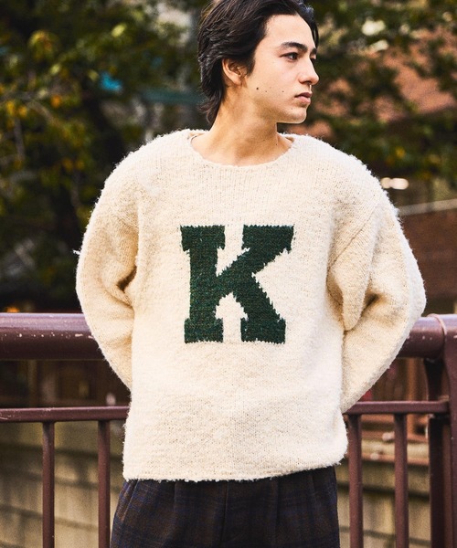 チャンキーロゴニットプルオーバー（ニット/セーター）｜niko and