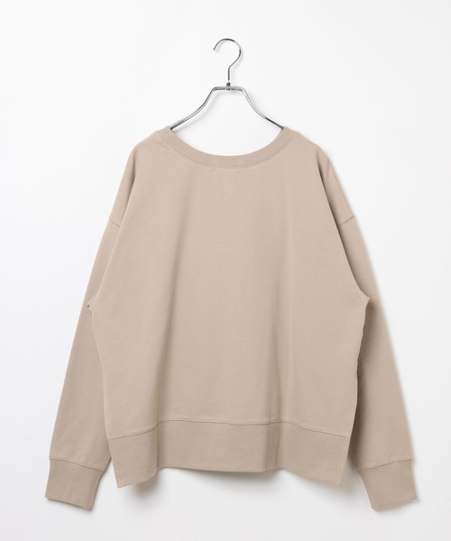 BAYFLOW（ベイフロー）の「[着膨れしない素材感]アソートロゴスウェットプルオーバー（Tシャツ/カットソー・レディース・ブラック/ベージュ/ボルドー・FREE）」の13枚目の写真