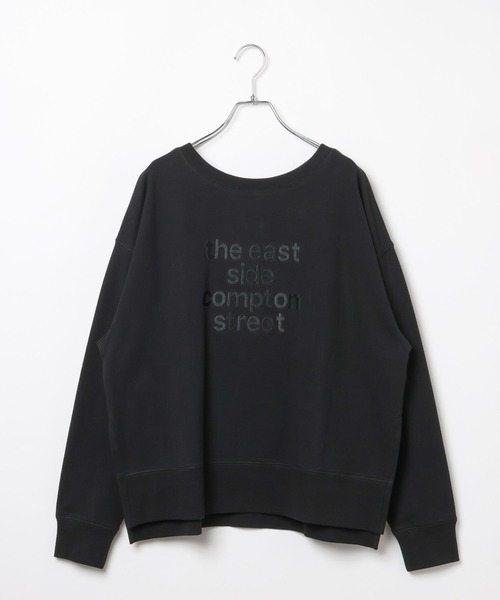 BAYFLOW（ベイフロー）の「[着膨れしない素材感]アソートロゴスウェットプルオーバー（Tシャツ/カットソー・レディース・ブラック/ベージュ/ボルドー・FREE）」の10枚目の写真