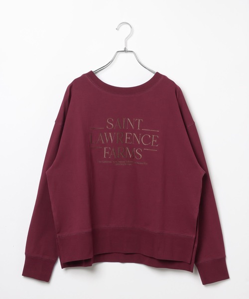 BAYFLOW（ベイフロー）の「[着膨れしない素材感]アソートロゴスウェットプルオーバー（Tシャツ/カットソー・レディース・ブラック/ベージュ/ボルドー・FREE）」の11枚目の写真