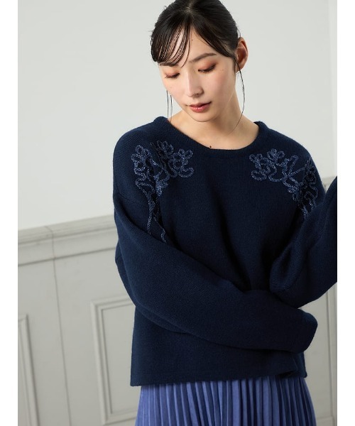 HARUYAMA(ハルヤマ)の「【WEB限定】 ダブルフェイスプルオーバー FURRY(ニット/セーター・レディース・チャコールグレー/ネイビー/ベージュ・F)」の3枚目の写真