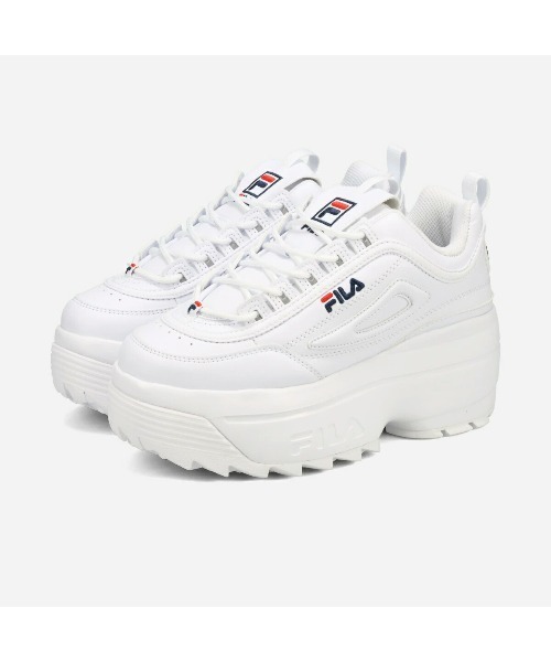 FILA(フィラ)の「FILA DISRUPTOR II WEDGE / FILA DISRUPTOR II WEDGE / WFW22044-125(スニーカー・レディース・ホワイト・25cm/24.5cm/24cm/23.5cm/23cm/22.5cm)」の1枚目の写真