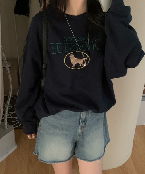 Teem Store(チームストア)の「【裏起毛】アニマルプリントビッグシルエットスウェット(スウェット・レディース・グレー/ネイビー/ライトグレー・L/M)」の3枚目の写真