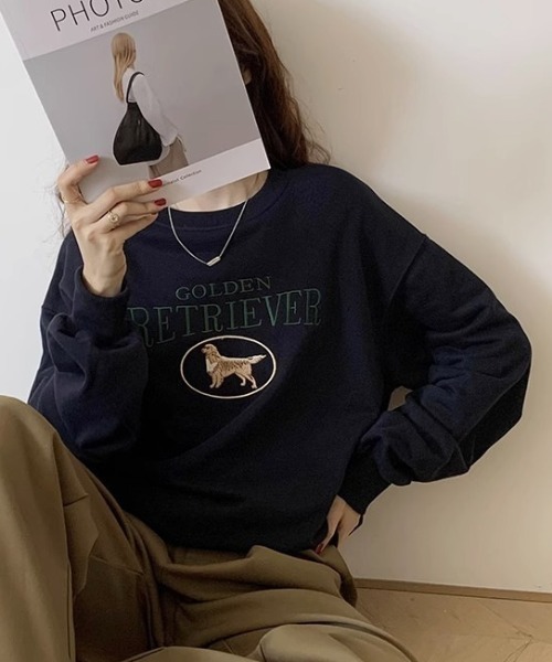Teem Store(チームストア)の「【裏起毛】アニマルプリントビッグシルエットスウェット(スウェット・レディース・グレー/ネイビー/ライトグレー・L/M)」の14枚目の写真