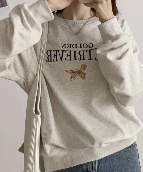 Teem Store(チームストア)の「【裏起毛】アニマルプリントビッグシルエットスウェット(スウェット・レディース・グレー/ネイビー/ライトグレー・L/M)」の13枚目の写真