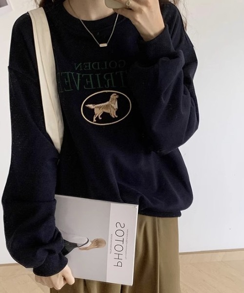 Teem Store(チームストア)の「【裏起毛】アニマルプリントビッグシルエットスウェット(スウェット・レディース・グレー/ネイビー/ライトグレー・L/M)」の10枚目の写真