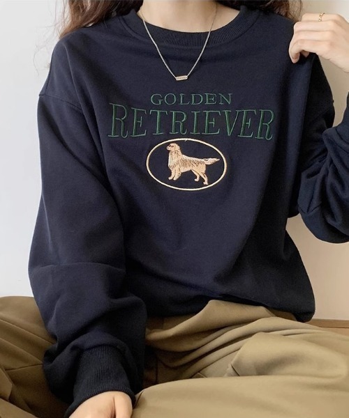 Teem Store(チームストア)の「【裏起毛】アニマルプリントビッグシルエットスウェット(スウェット・レディース・グレー/ネイビー/ライトグレー・L/M)」の11枚目の写真