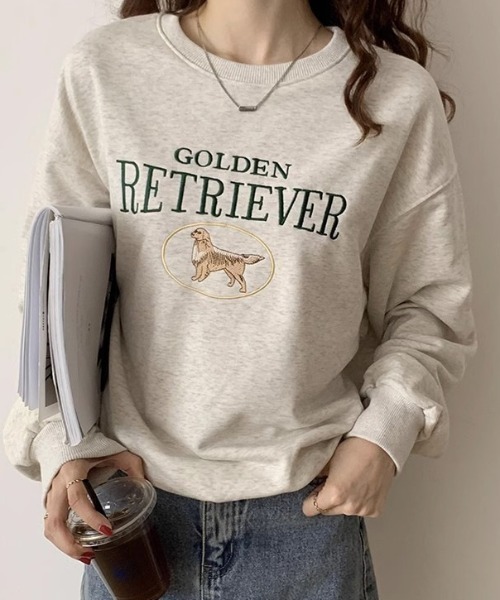 Teem Store(チームストア)の「【裏起毛】アニマルプリントビッグシルエットスウェット(スウェット・レディース・グレー/ネイビー/ライトグレー・L/M)」の4枚目の写真