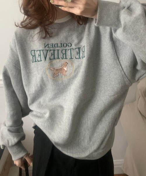 Teem Store(チームストア)の「【裏起毛】アニマルプリントビッグシルエットスウェット(スウェット・レディース・グレー/ネイビー/ライトグレー・L/M)」の18枚目の写真