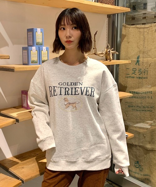 Teem Store(チームストア)の「【裏起毛】アニマルプリントビッグシルエットスウェット(スウェット・レディース・グレー/ネイビー/ライトグレー・L/M)」の7枚目の写真