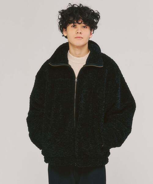 417 EDIFICE（フォーワンセブンエディフィス）の「Curlboa ボアフリースブルゾン（その他アウター・メンズ・ブラック/ブラウン・LARGE/MEDIUM）」の11枚目の写真