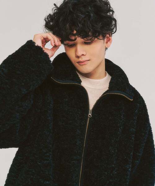 417 EDIFICE（フォーワンセブンエディフィス）の「Curlboa ボアフリースブルゾン（その他アウター・メンズ・ブラック/ブラウン・LARGE/MEDIUM）」の12枚目の写真