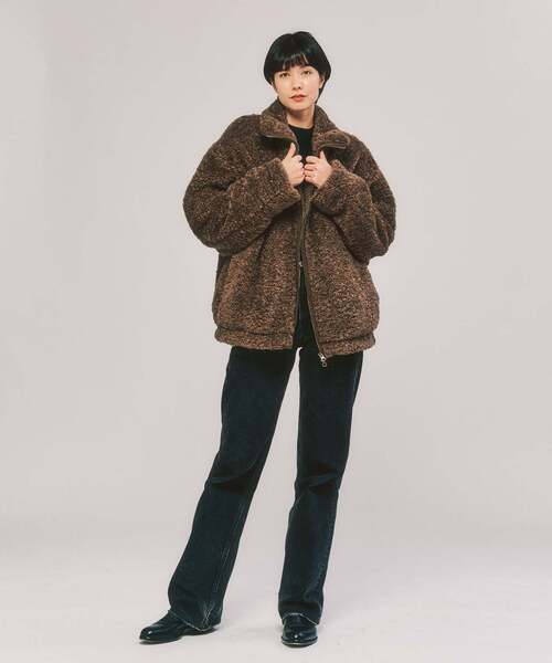 417 EDIFICE（フォーワンセブンエディフィス）の「Curlboa ボアフリースブルゾン（その他アウター・メンズ・ブラック/ブラウン・LARGE/MEDIUM）」の13枚目の写真