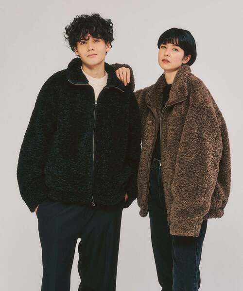 417 EDIFICE（フォーワンセブンエディフィス）の「Curlboa ボアフリースブルゾン（その他アウター・メンズ・ブラック/ブラウン・LARGE/MEDIUM）」の15枚目の写真