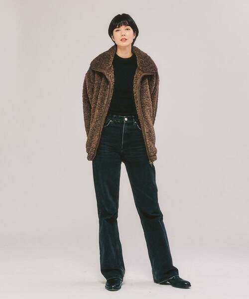 417 EDIFICE（フォーワンセブンエディフィス）の「Curlboa ボアフリースブルゾン（その他アウター・メンズ・ブラック/ブラウン・LARGE/MEDIUM）」の17枚目の写真