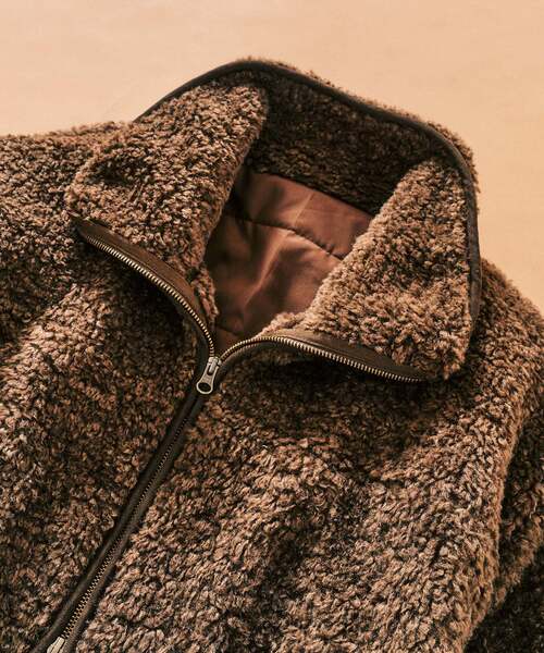 417 EDIFICE（フォーワンセブンエディフィス）の「Curlboa ボアフリースブルゾン（その他アウター・メンズ・ブラック/ブラウン・LARGE/MEDIUM）」の21枚目の写真