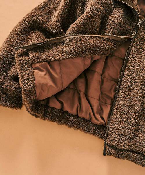 417 EDIFICE（フォーワンセブンエディフィス）の「Curlboa ボアフリースブルゾン（その他アウター・メンズ・ブラック/ブラウン・LARGE/MEDIUM）」の22枚目の写真