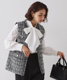 OPAQUE.CLIP（オペークドットクリップ）の「≪通勤・セレモニー対応≫ツイードジレ【洗える】（ベスト）」