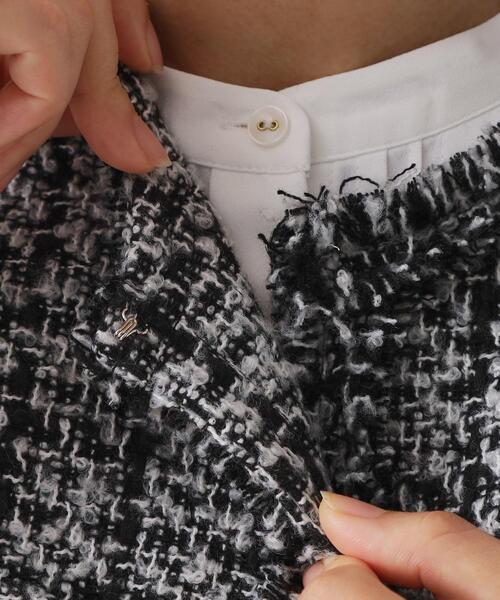 OPAQUE.CLIP（オペークドットクリップ）の「≪通勤・セレモニー対応≫ツイードジレ【洗える】（ベスト・レディース・ネイビー/ブラック系3・42/40/38/36）」の17枚目の写真