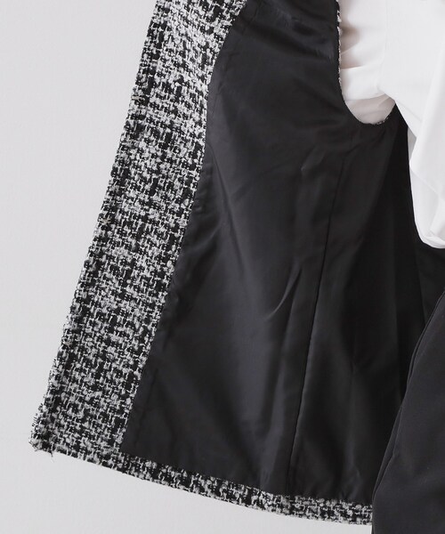 OPAQUE.CLIP（オペークドットクリップ）の「≪通勤・セレモニー対応≫ツイードジレ【洗える】（ベスト・レディース・ネイビー/ブラック系3・42/40/38/36）」の21枚目の写真