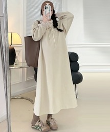 BY THE BAY（バイザベイ）の「ワンピース/カレッジロゴスウェットロングワンピース（ワンピース）」