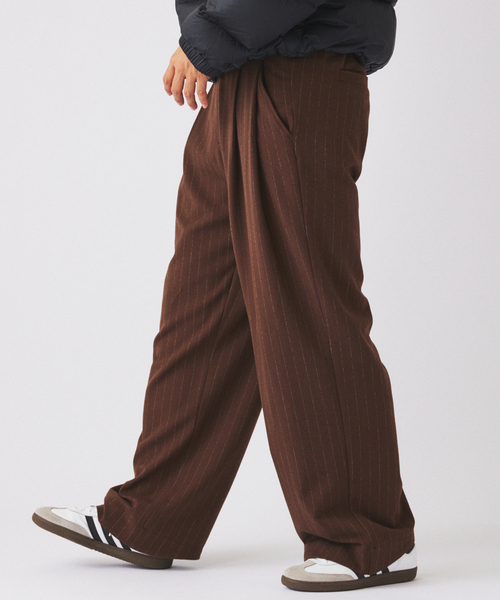 ヒールカット ルーズ ストライプ スラックス（スラックス）｜JOURNAL