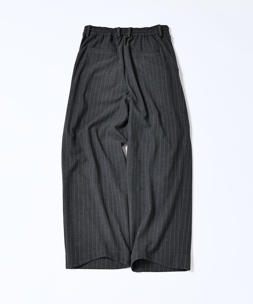 JOURNAL STANDARD relume(ジャーナルスタンダード レリューム)の「ヒールカット ルーズ ストライプ スラックス(スラックス・メンズ・チャコールグレー/ブラウン・LARGE/MEDIUM/SMALL)」の4枚目の写真
