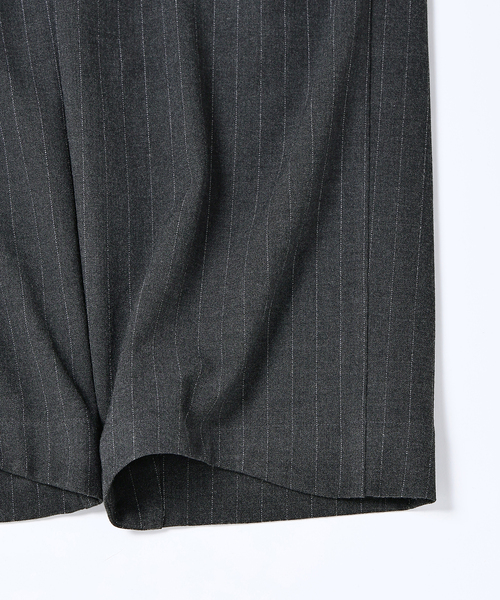 JOURNAL STANDARD relume(ジャーナルスタンダード レリューム)の「ヒールカット ルーズ ストライプ スラックス(スラックス・メンズ・チャコールグレー/ブラウン・LARGE/MEDIUM/SMALL)」の6枚目の写真